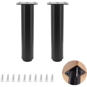 Pieds de Meubles,Lot de 2 Les Pieds d'armoire Pieds de Table Pieds de Meubles Venez avec des vis en Acier Inoxydable (18-33cm) - Neuf