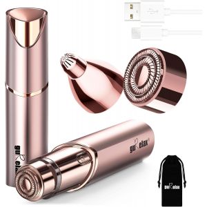 Oayew-Gurelax Face Mini &Eacute;pilateur Pour Le Visage Pour Femme (Gen 3 Pro), &Eacute;pilateur De Barbe De Luxe Avec Smartlight Pour Visage, Sourcils, Duvet, Avec 2 T&ecirc;tes De Rechange - Neuf