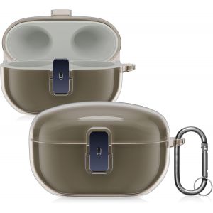 &Eacute;tui Compatible avec Sony WF-1000XM5 - Housse de Protection Rigide pour &Eacute;couteurs - Transparent-Noir - Neuf