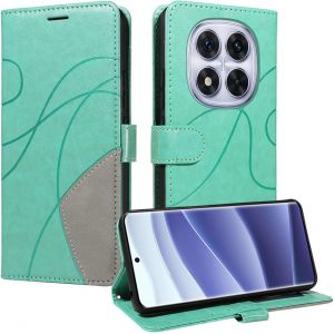 Kal-Coque Pour Redmi Note 14 Pro 5g/Pro Plus 5g/Poco X7 5g¿Pas Pour 14 5g/4g¿,Couleur Combinaison Pu Cuir Flip Portefeuille Housse Étui Pour Redmi Note 14 Pro 5g/Pro Plus 5g/Poco X7 5g - Herbe Verte - Neuf
