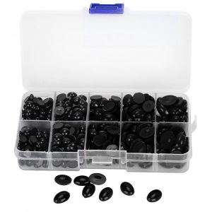 580 Pcs Yeux En Plastique Nez Plat Poup&eacute;e Ours En Peluche Animaux En Peluche Bricolage Fabrication Jouets AccessoiresNoir - Neuf
