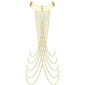 Cha&icirc;nes De Taille,Collier Grand Cerceau Dor&eacute; Cha&icirc;ne De Corps Exag&eacute;r&eacute;e - Neuf