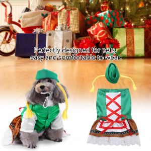 Hjlian Costume De Serveuse De Noel Pour Chien, Manteau D'hiver (Xl) - Neuf