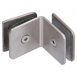 Pince à verre à 90 degrés 304 en acier inoxydable à angle droit Accessoires de douche pour porte - Neuf