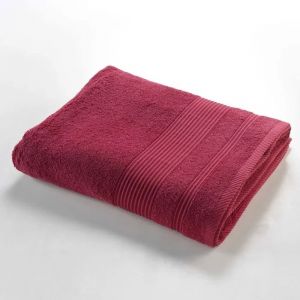 Serviette Ou Drap De Bain 90 X 150 Cm Tendresse Rouge - Neuf