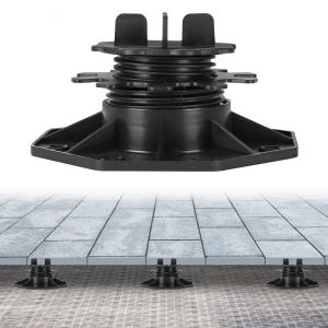 100pcs Plots r&eacute;glables 35-65mm Plot pour dalle r&eacute;glable Pour pierre et carrelage Noir - Neuf