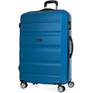 Valise Grande Taille. Grande Valise Rigide 4 roulettes-Valise Grande Taille XXL Ultra Légère-Valise de Voyage. Combinaison Verrouillage,Bleu - Neuf