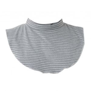 Faux Col Imprimé Rayé, Col Haut, Fausse Écharpe, Doux Et Confortable, Col D'hiver En Velours, Hauts Décoratifs-Gris - Neuf