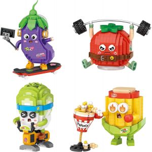 Ensemble De Mini Blocs De Construction De L&eacute;gumes, Collection De Sports De L&eacute;gumes, Jouets De Construction, D&eacute;coration D'Int&eacute;rieur - Neuf