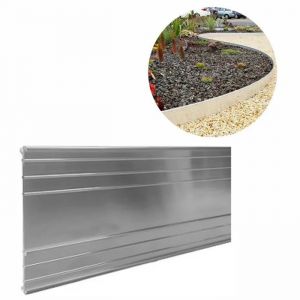 Bordure De Jardin - Ich-Zapfe.De - Aluminium Galvanis&eacute; - H 10 Cm - L 200 Cm - Ultra Solide - Neuf