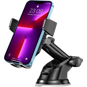 3 en 1 Support T&eacute;l&eacute;phone Voiture Rotation &agrave; 360&deg; Universel Support Portable Voiture Auto pour Pare-Brise Compatible avec iPhone Samsung Huawei LG etc. - Neuf