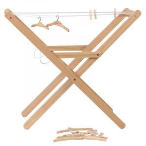 &Eacute;tendoir avec pinces et cintres - Neuf