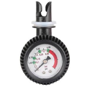 Manomètre De Pression D'air Pour Bateau Gonflable Et Kayak Avec Thermomètre - Précis, Durable, Portable, Facile À Lire, Compatible Avec Les Valves Hr - Neuf