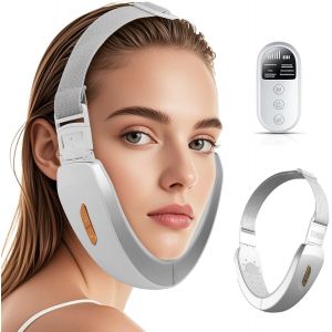 Ems V-Face Appareil De Massage Du Visage, Lumière Rouge/Bleue, Double Menton, 6 Modes, Tondeuse Professionnelle En V Pour Ligne De Mâchoire Mince, Masseur Du Visage Avec Télécommande, Type C - Neuf