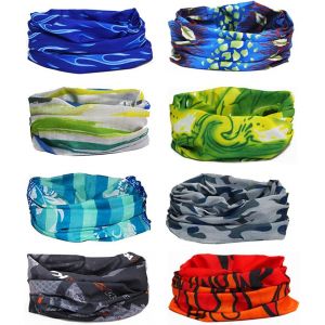 Jexnovashop-Bandeau Foulard Bandana Echarpe Bandana Casque Multifonction Cache Cou Masque Visage Casquette Moto V&eacute;lo Randonn&eacute;e Sport Anti Poussi&egrave;re Protection Soleil Uv Coupe Vent Microfibre (8pcs B) - Neuf