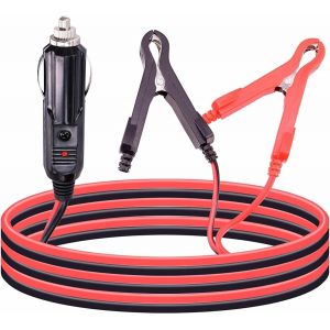 3M 12V/24V C&acirc;ble D'Extension Pour Allume Cigare Avec Led, Prise Femelle Adaptateur Chargeur De Voiture &Eacute;tanche, Pince De Batterie Automobile Clip Prise Avec Fusible 15A Bateau Moto Voiture - Neuf