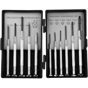 KALANKA-11 en 1 Kit Tournevis de Pr&eacute;cision,Jeu de mini tournevis,pour R&eacute;paration de Lunettes et Appareils &Eacute;lectroniques Mini Tournevis pour Montres,Tablettes et Bricolage de Haute Pr&eacute;cision - Neuf