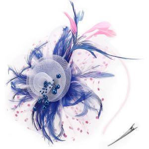 Fascinator Chapeau Plume Mariage Dames Day Bandeau Et Clip Cocktail Tea Party Chapeau Pour Fille Et Femmes.[K28] - Neuf