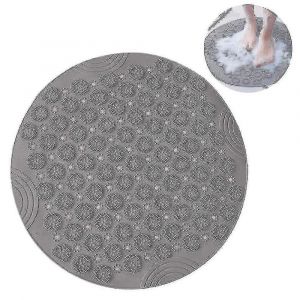 Tapis de douche Tapis de salle de bain rond antid&eacute;rapant avec ventouses en caoutchouc r&eacute;sistantes - Neuf