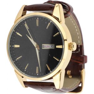 Montre &Agrave; Quartz &Agrave; Aiguilles Lumineuses Pour Homme,Affichage De La Date,&Eacute;tanche Jusqu'&agrave; 30 M,Montre-Bracelet Professionnelle Avec Bo&icirc;tier En M&eacute;tal Minimaliste,Bracelet En Cuir.[J838] - Neuf