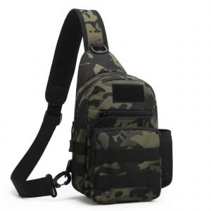 Tactique Sling Bag Pour les Hommes Militaire de la Poitrine Sac MOLLE Sac &agrave; Bandouli&egrave;re sac Bandouli&egrave;re Pack Noir CP - Neuf