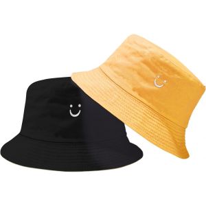 Chapeau De Soleil Pour Enfants,Chapeau Seau Pour Enfants Souriant,Chapeau De Soleil Pour Garçons,Chapeau Réversible Pour Tout-Petits,Chapeau De Soleil À Large Bord Pour Filles De 2 À 8 Ans.[Z378] - Neuf