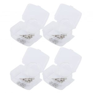 Boite De 4 Hamecons De Peche En Acier A Haute Teneur En Carbone Avec Ligne Solide Et Pointue, Hamecon Souple Pour Leurre De Peche 3# - Neuf