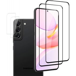Kal-Lot De 2 + 2 Films De Protection D'écran En Verre Blindé Pour Appareil Photo Samsung Galaxy S21 Fe, Dureté 9h, Hd, Sans Bulles, Précision Tactile, Résistant Aux Rayures, Couverture Complète - Neuf