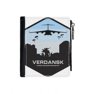 Portefeuille Verdansk Warzone Battle Royale=20 Compact en Simili-Cuir PU Porte-Cartes Fermeture Éclair Homme Femme Ad - Neuf