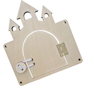 ChenQuanSarl-Planches D'Activit&eacute;s Sensorielles En Bois Jeux De Soci&eacute;t&eacute; Occup&eacute;s Polyvalents Pour La Maternelle, Bouton - Neuf