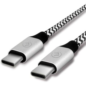 KAL-C&acirc;ble Usb C &Agrave; Usb C Nylon Tress&eacute; 2M Charge Rapide 3A, Power Delivery Et Synchro - Cable Usb Type C 2.0 Pour Samsung Galaxy S23/ S22/ S21, Xiaomi Mi 12/11/ 10, Etc. U2013 2M Gris - Neuf