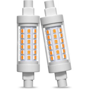 Cheng-R7s 78mm Led 10w, Blanc Chaud 3000k Dimmable Led Crayon R7s J78 &Eacute;quivalent &Agrave; Une Ampoule Halog&egrave;ne, Lin&eacute;aire Projecteur Pour Lampadaire, L`&Eacute;clairage De Paysage, S&eacute;curit, Ac 220v-240v(Lot De 2) - Neuf