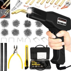 220W Soudage Plastique Machine,220V Souder Plastique Machine,2 en 1 Kit de Soudage Plastique avec 800PCS Agrafeuse Chaud,Kit Reparation Souder Plastique pour Réparation de Pare-Chocs Voiture (noir) - Neuf
