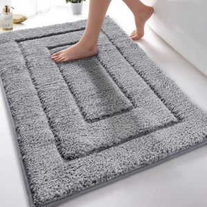 Chenquansarl-Tapis De Bain, Doux Et Confortable Tapis De Bain Antiderapant, Eau Super Absorbante Tapis De Douche, Lavable En Machine - Neuf