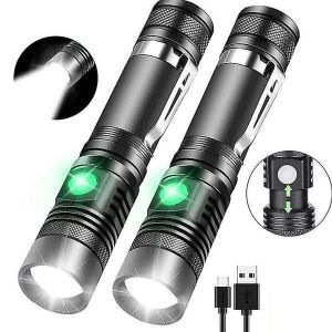 Lampe Torche Led Rechargeable Ultra Lumineuse De 800 Lumens ¿ Étanche, Zoom Réglable, 4 Modes, Durable Et Portable Pour Les Aventures En Plein Air - Neuf