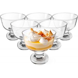 Mevronisshop-Coupe Dessert Coupelle Glace 270 Ml Verre Robuste Lavable Au Lave Vaisselle Brillant Transparent - Neuf