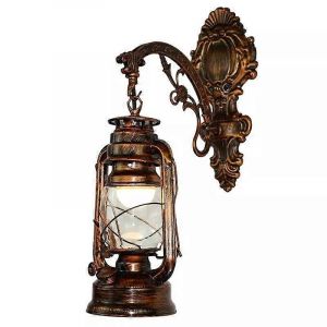Applique Murale Led Vintage Style Grange, Lanterne Retro A Charbon Et Huile, Style Europeen Antique - Neuf
