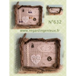 Presentoir A Boucles D'Oreilles En Bois Flotte N&deg;632. Fabrication Artisanale. - Neuf