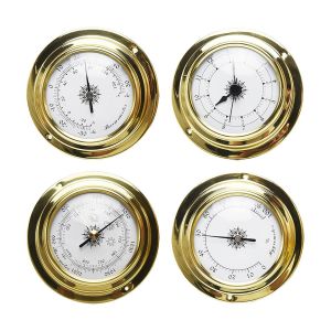 SUBZONAL-Lot de 4 mini hygrom&egrave;tre thermom&egrave;tre, ensemble de stations m&eacute;t&eacute;orologiques, kit d'hygrom&egrave;tre portable mural pour barom&egrave;tre et horloge murale - Neuf
