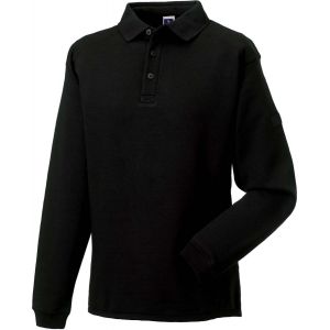 Sweat-Shirt Lourd Col Polo Pour Homme - R-012m-0 - Noir - Neuf
