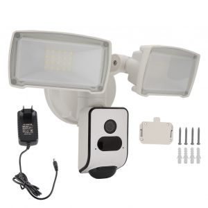 Camera de surveillance 3MP avec projecteur, etanche IP65, vision nocturne, audio bidirectionnel, angle d'objectif 120¡ã, detection de mouvement, pour maison et villa, prise UE - Neuf