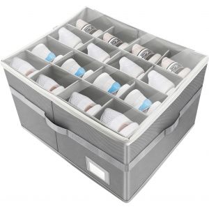 Kgabery-Organisateur De Chaussures Pour Le Placard Convient À 16 Paires,Range Chaussure Transparente Et Pliables,Boîtes À Chaussures Avec Poignées Renforcées,Boite Rangement Chaussures - Neuf