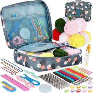 58 Morceau De Crochet Kit Pour Les Débutants, Comprend Soft-Grip Crochet Crochets, A Souligné Le Crochet, Le Crochet De Fil, Crochet, Crochet, Crochet, Accessoires, Portable Sac Et Plus, D - Neuf