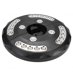Hjlian Lampe D'exterieur Portable 24 + 4 Led Pour Tente, Parasol, Camping, Noir - Neuf