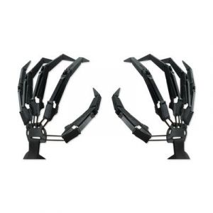 1 Paire De Gants Griffe Fant&ocirc;me Pour Halloween, D&eacute;coration Cosplay Effrayante Pour F&ecirc;tes Costum&eacute;es, Partie Noire &Eacute;lastique 27x12 Cm - Neuf