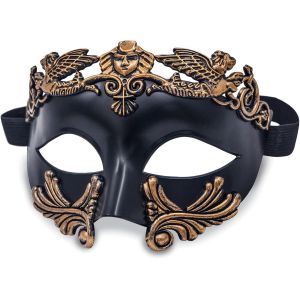 Masque De Bal Masqu&eacute; Pour Homme-Masque V&eacute;nitien Grec,Romain,Masque De Mardi Gras.[J206] - Neuf