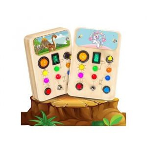 Jouet &Eacute;ducatif Montessori Dinosaure et Licorne Sensoriel, Motricit&eacute; Fine et Apprentissage Couleurs, 2 Pi&egrave;ces, D&egrave;s 12 Mois - Neuf