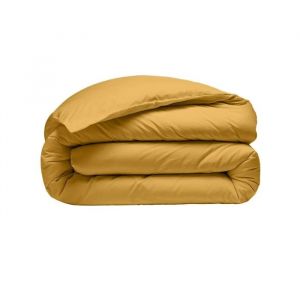 Housse De Couette 220 X 240 Cm Jaune Moutarde - Neuf