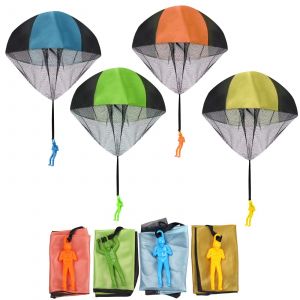Jeu De Parachutes Multicolores 8 Pièces - Parachutes En Nylon Recyclable Et Abs Pour Enfants À Partir De 3 Ans - Jeu D'extérieur Pour Développement Motrice Et Créative - Neuf