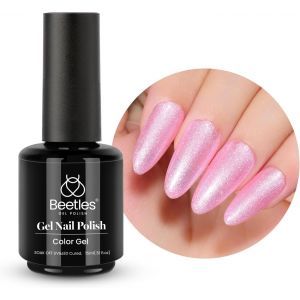 Beetles Vernis &Agrave; Ongles Gel Uv Scintillant, Rose Paillet&eacute;, 15 Ml, Couleur Paillet&eacute;e, Sir&egrave;ne, Rose, Cadeau Pour Le Nail Art, Le Bricolage, La Manucure &Agrave; La Maison, Cadeau Pour Femme - Neuf